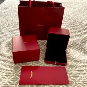 Empty Cartier love bracelet box and packaging